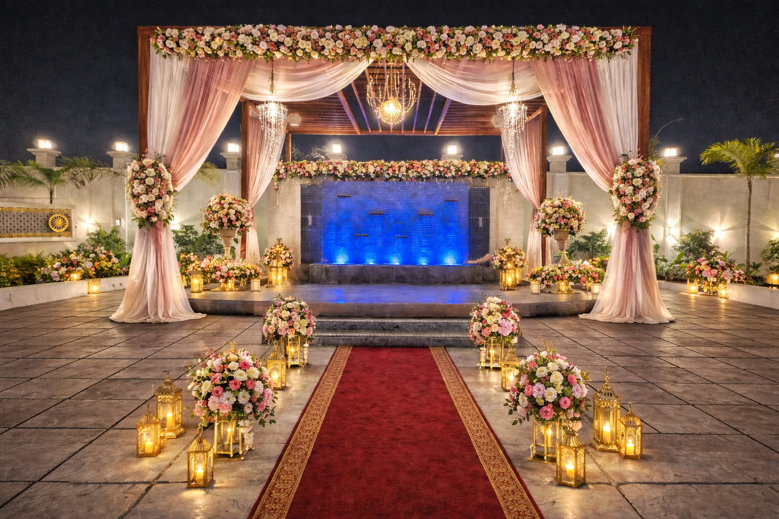 Poolside sangeet deck